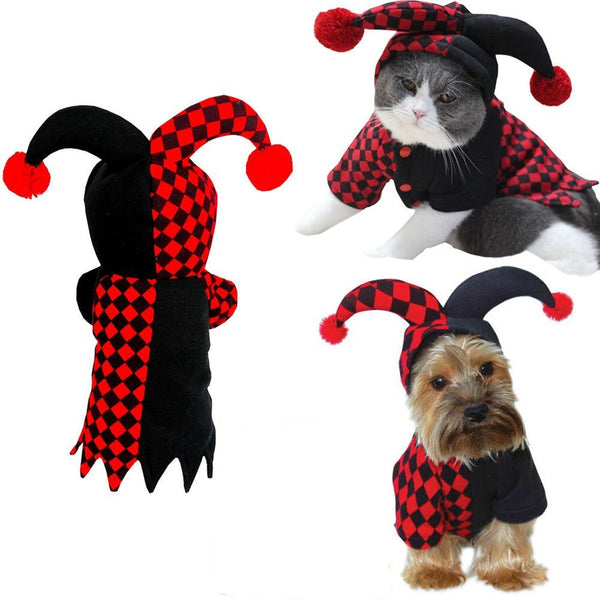 Funny Clown Dog & Cat Costume