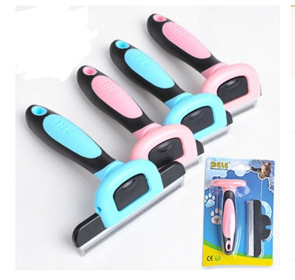 Pet Deshedding Comb for Long-Haired Dogs & Cats