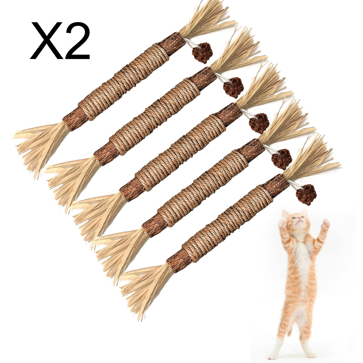 Silvervine Sticks Cat Chew Toys For Indoor Cats Dental Care Teeth Cleaning, Natural Kitten & Cat Teething Toys For Health, Cat Chew Stick Suitable For All Breeds Of Aggressive Chewers Cat