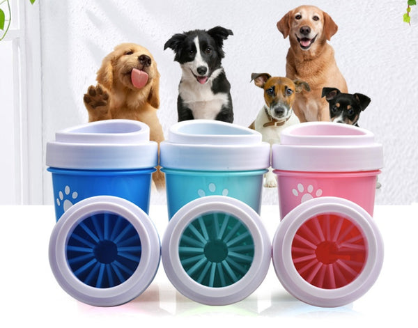 Dog Paw Cleaner Cup with Soft Silicone Bristles
